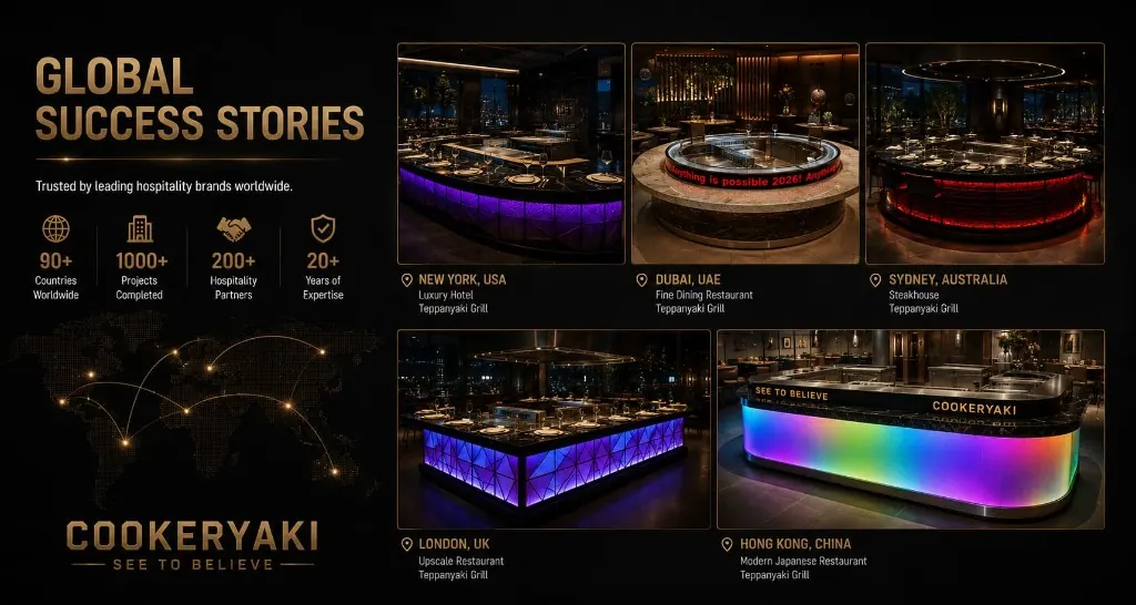 Teppanyaki grills and pizza ovens for professional kitchens