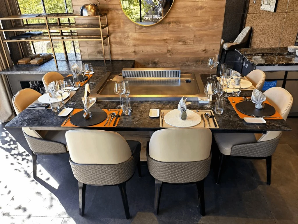 Teppanyaki dining table, UK project