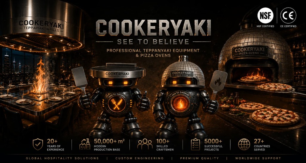 Stainless steel cooking equipment for restaurants and catering