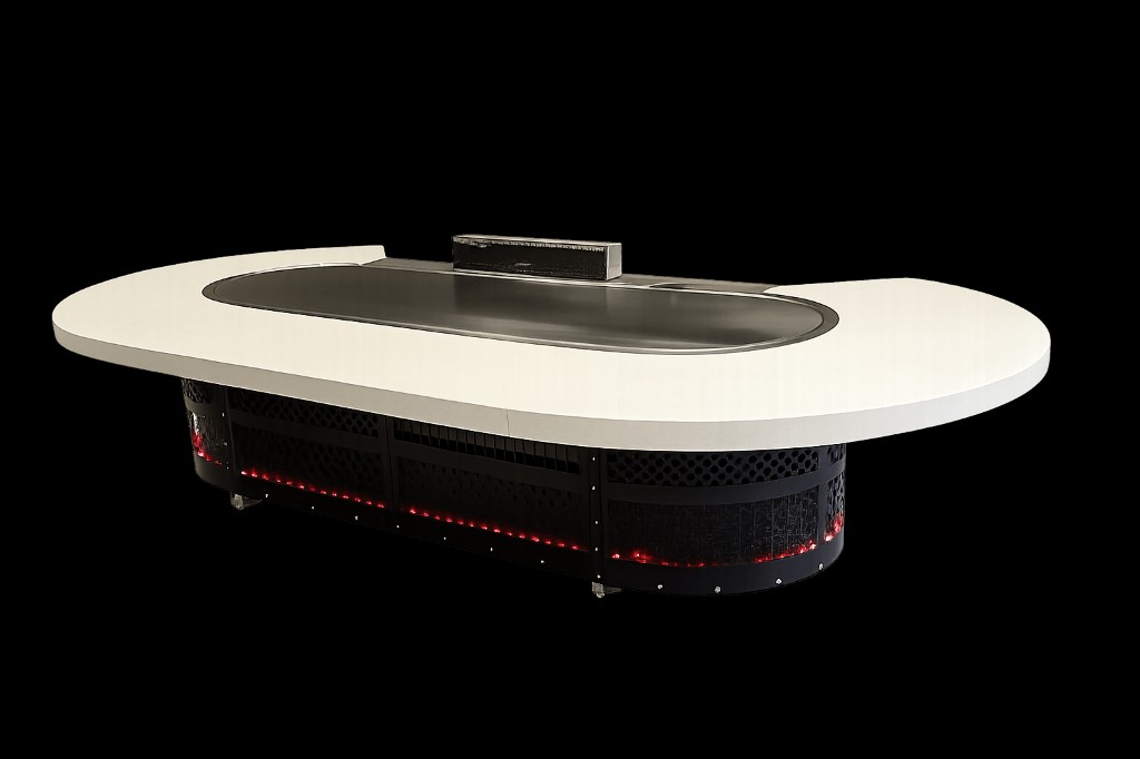 Teppanyaki Table — With Front-end LED Light Strip