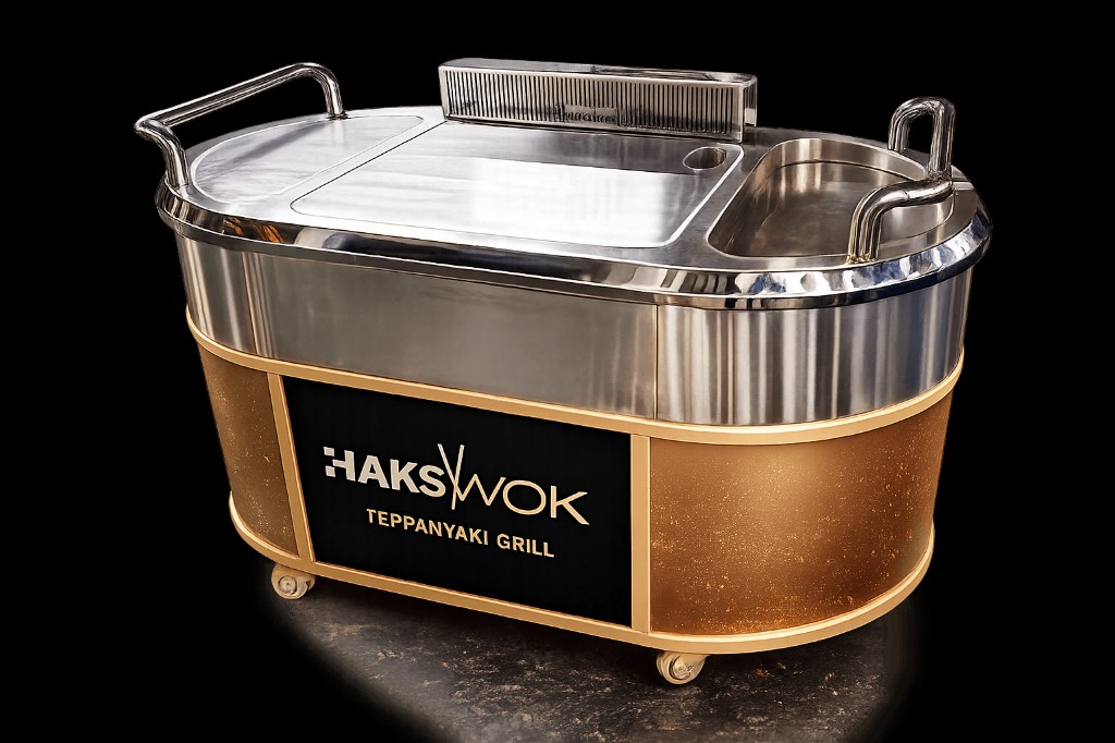 Mobile Compact Teppanyaki Unit with Brand Logo